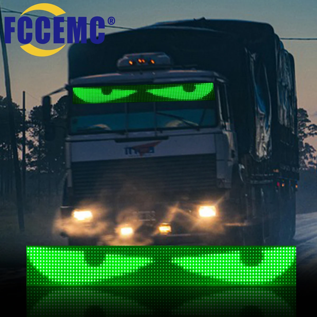 

Large Screen Pixel Panel Light Angel's Wing Devil's Eye Interior Decorative Ambient Lamp For Truck Car Board Windshield 12V 24V