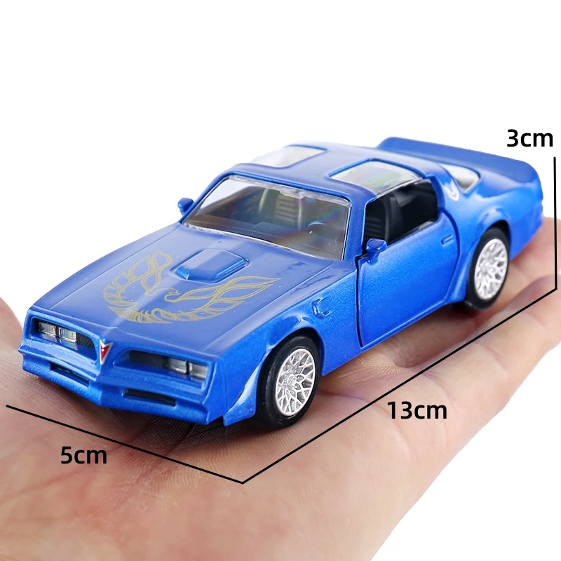 1/36 Pontiac Firebird Classical Toy Car Model For Children RMZ CiTY Diecast Alloy Miniature Pull Back Collection Gift for Boy