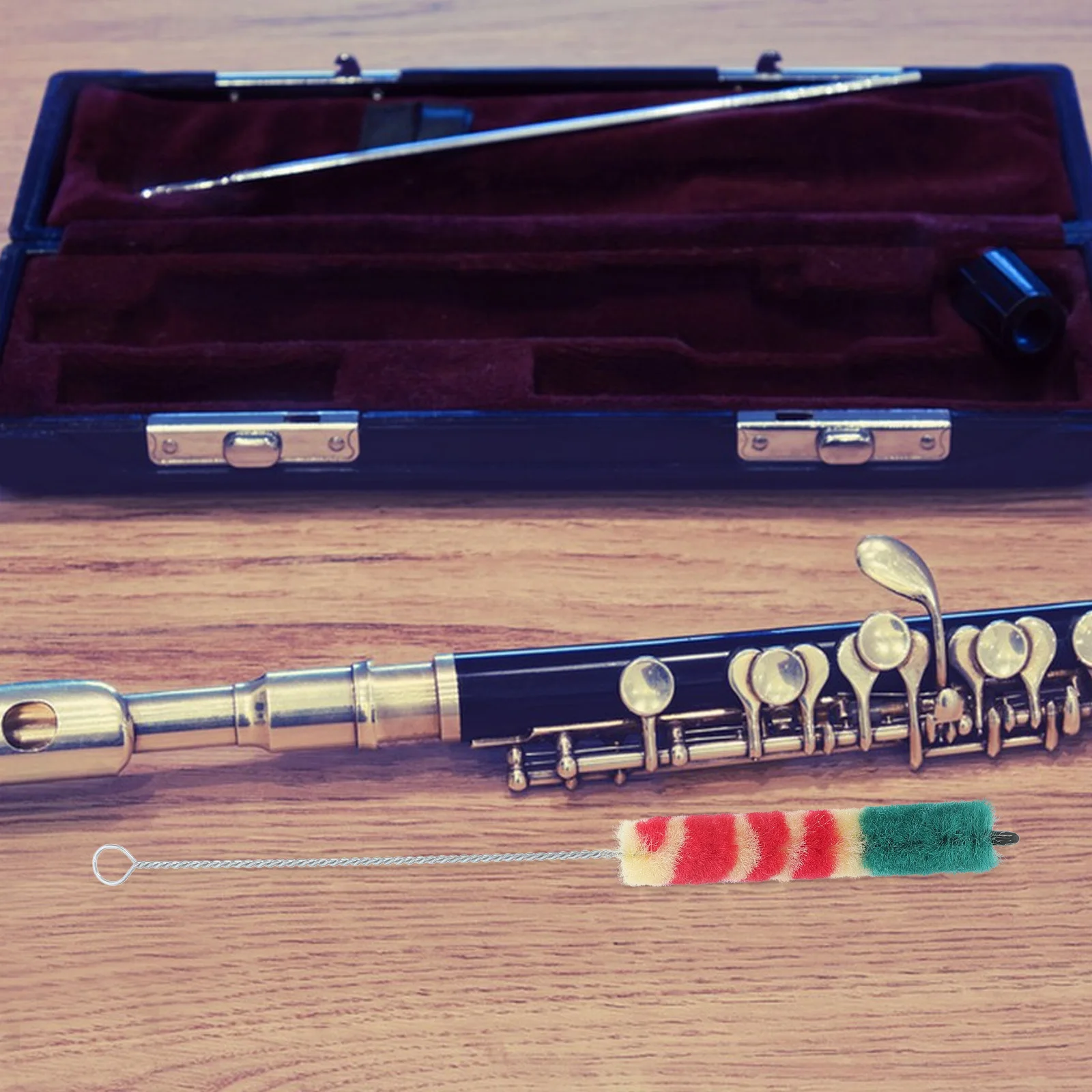 2 stuks Piccolo-reinigingsborstelset Lange duurzame instrumentreinigers Draagbare muziekinstrument Onderhoudsgereedschappen Piccolo-borstel