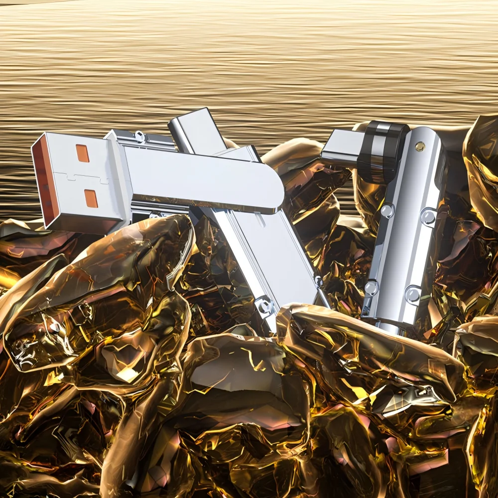 

New 2 in 1 Streaming Cable Aluminium Alloy Convenient Charging Cable Multi-function Cable USB Type-C Port Quick Charging Cable