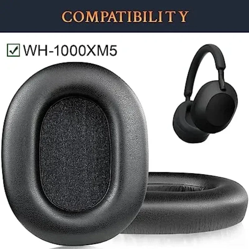 Амбушюры для Sony WH-1000XM5, рукава для наушников, наушники, легко заменяемые амбушюры, рукава для наушников, подушечки с пряжкой