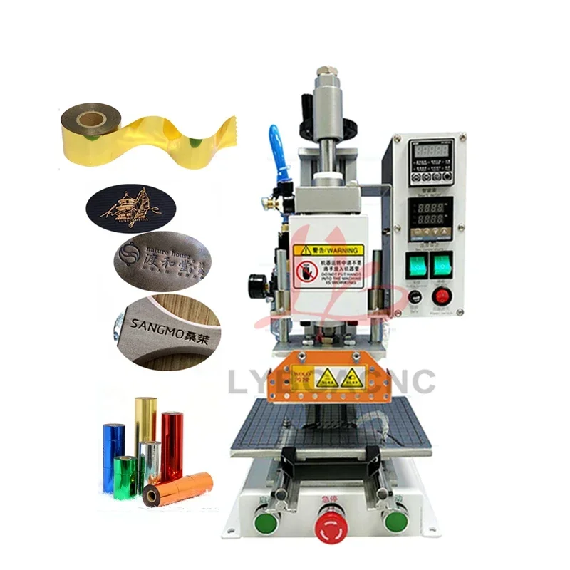 Export Multifunctional Hot Stamping Machine Pneumatic Bronzing Machine for Logo PVC Leather Book Paper Business Card Embossing