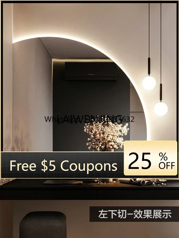 

Умное зеркало для ванной YS6 нестандартной формы, настенное, светящееся, косметическое, полукруглое