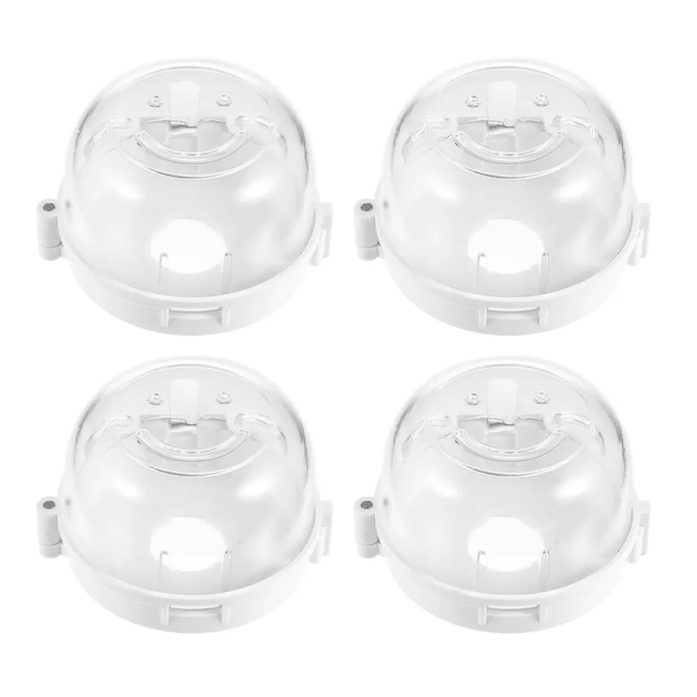 ฝาครอบปุ่มแก๊ส 4 ชิ้น ป้องกันเด็กเปิดเตา ป้องกันสัตว์เลี้ยงเปิดเตา ป้องกันเตาอบเปิดโดยไม่ได้ตั้งใจ