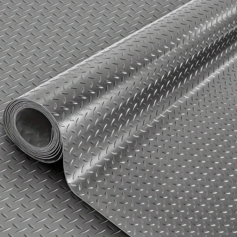 Custom Size Parking Mat Heavy Duty Non-Slip PVC Floor Protector for Under Car,Golf Cart,Rubber Motorcycle Mat, Large SUVs