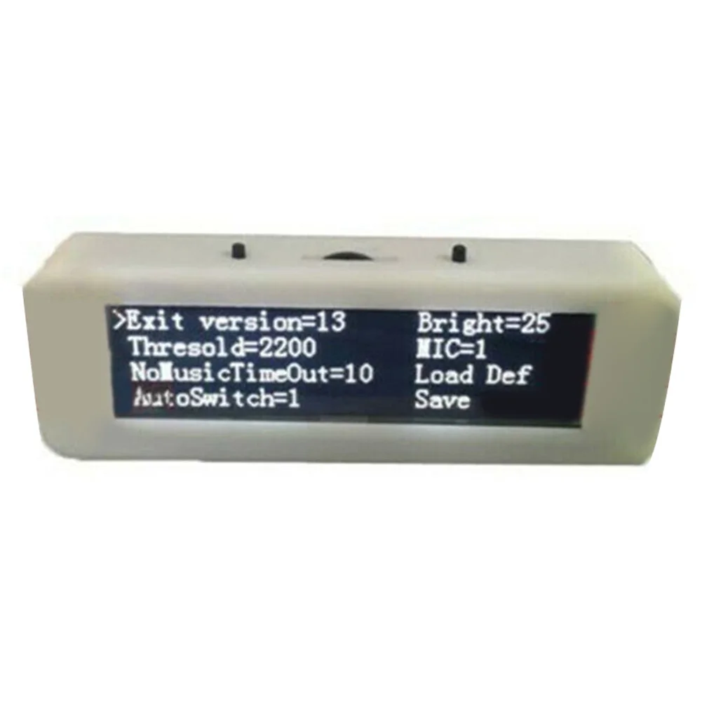 

Audio Visualization Approx. 105*20*35mm Audio Level Indicator 8 Display Effects Automatic Time Display Fast Response Speed