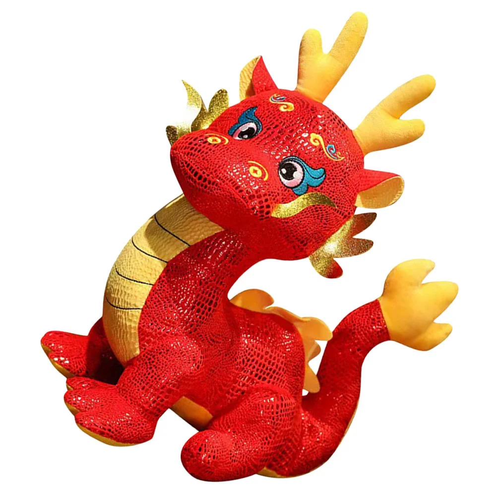 Chinese Style Dragon Toy Year of The Mascot Plush Figure Toys Lunar Calendar New