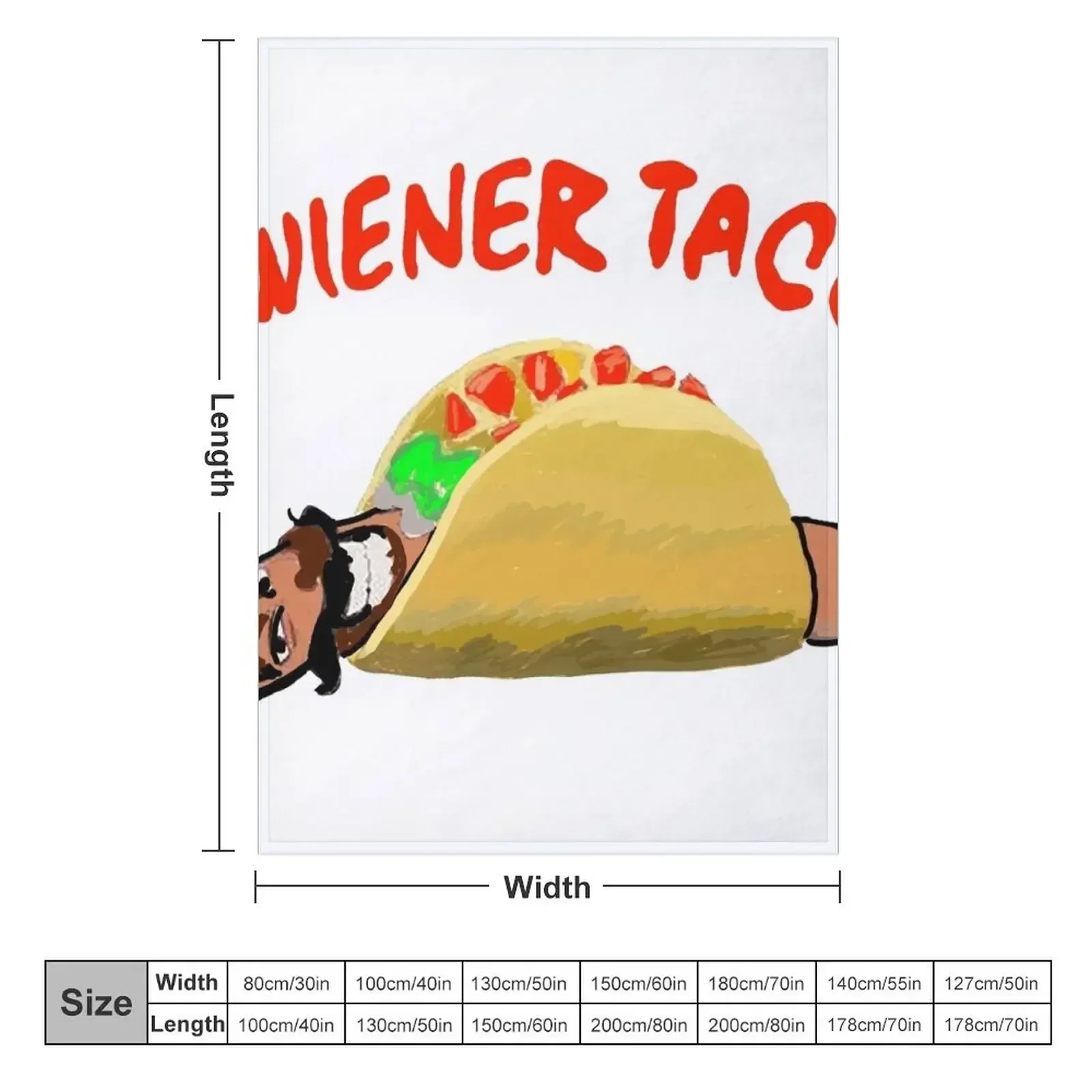 wiener taco Throw Blanket Nap Sleeping Bag Loose Large Sofa Throw Soft Beds Blankets