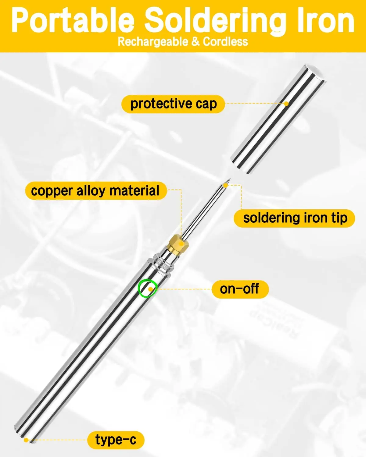 Wireless Charging Electric Soldering Iron Solder Iron USB 5V  Charging Lithium Battery Portable Repair Welding Tools