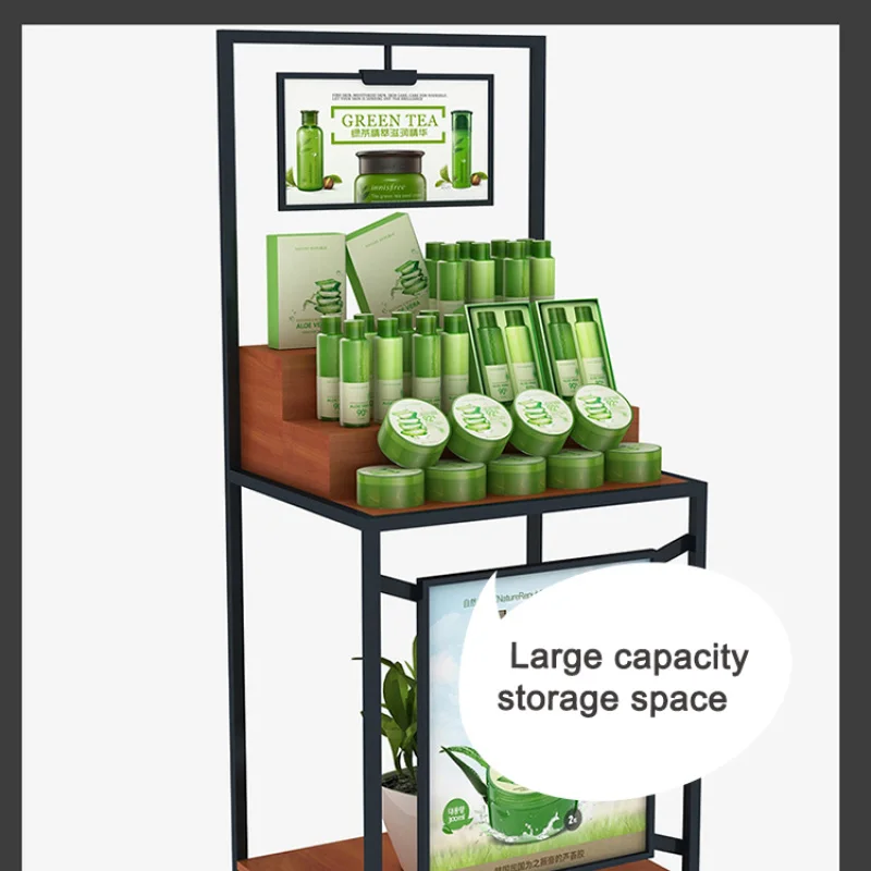 custom.Kainice Manufacturers Wood Shelves Retail Store Cosmetic Shelf Shopping Cosmetic Display Mall