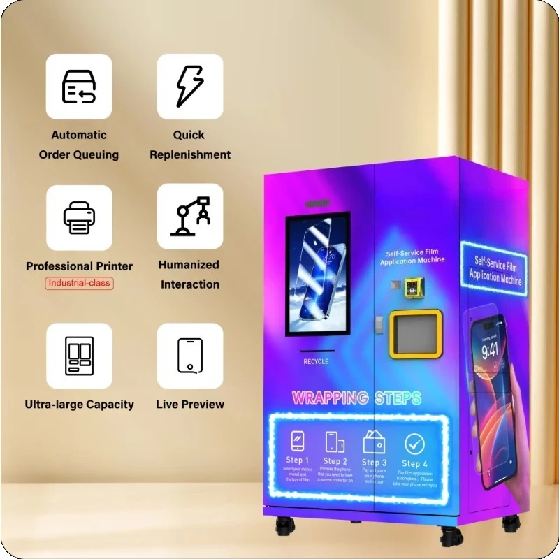 Innovative Fully Automatic Custom Vending Machine for Screen Protectors Retail Items Self-Service Kiosk 24H Unattended Payment
