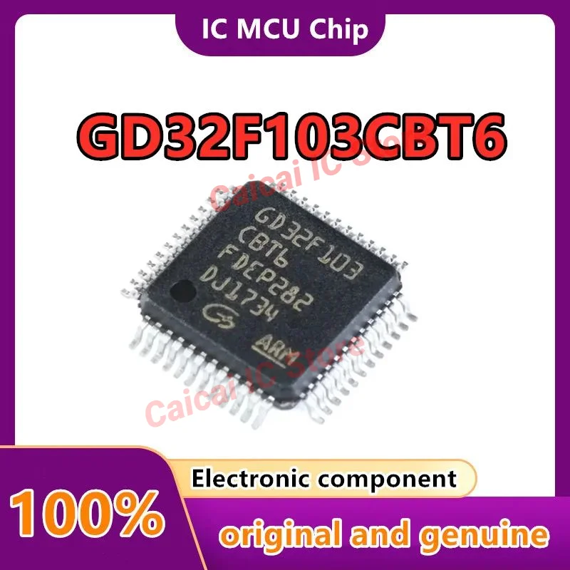 10PCS/LOT GD32F103CBT6 LQFP-48 32-bit microcontroller chip IC  Original genuine patch