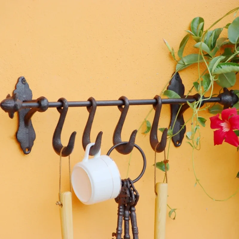 

European-style Retro Cast Iron Removable Hooks Antique Iron Hooks Hanging Clothes and Hats Miscellaneous Decorative Hooks