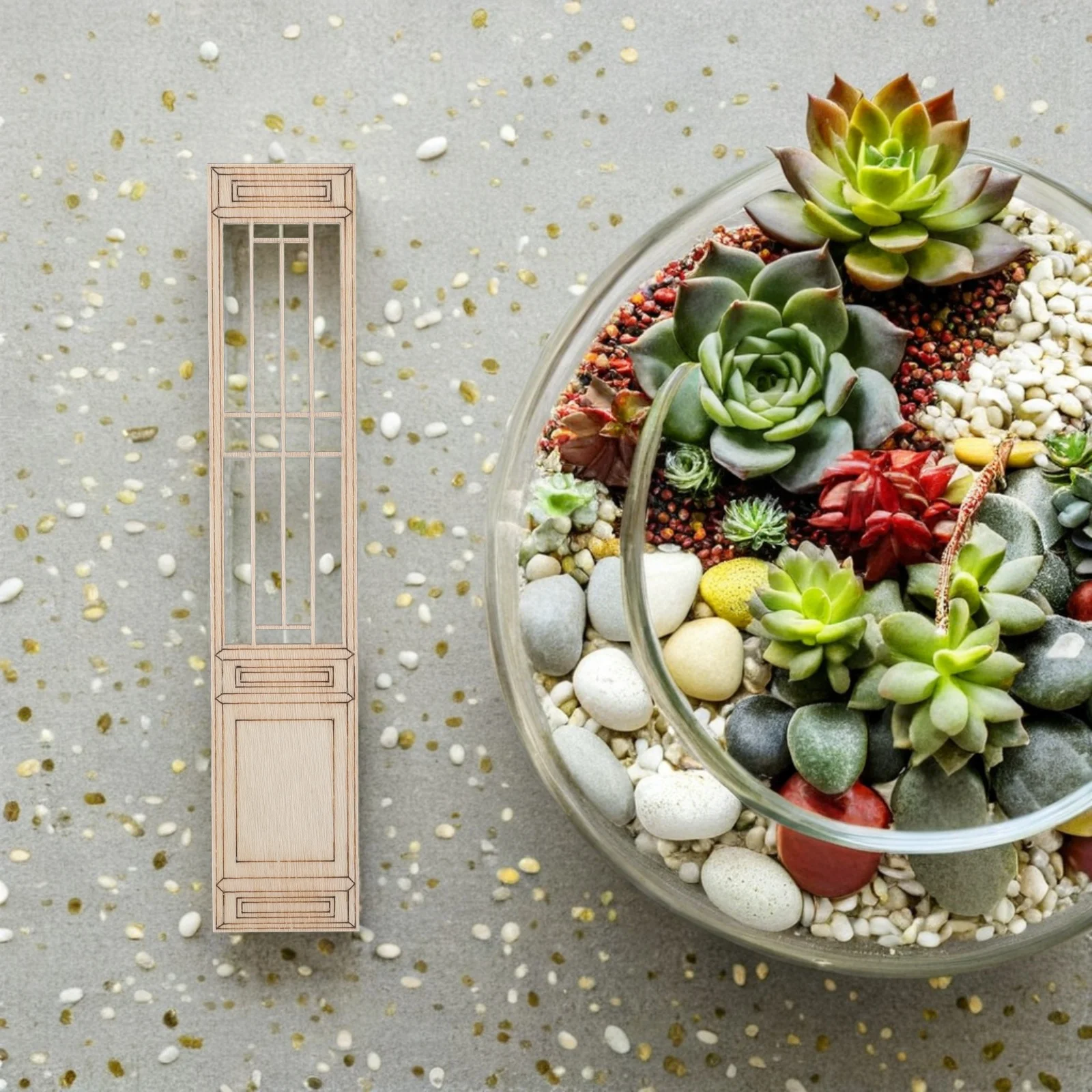 20 stks Miniatuur Houten Deur Model: Chinese Stijl Poppenhuis Scherm Voor Diy Decor Mini Huis Meubels Kinderen Spelen Kantoor Display