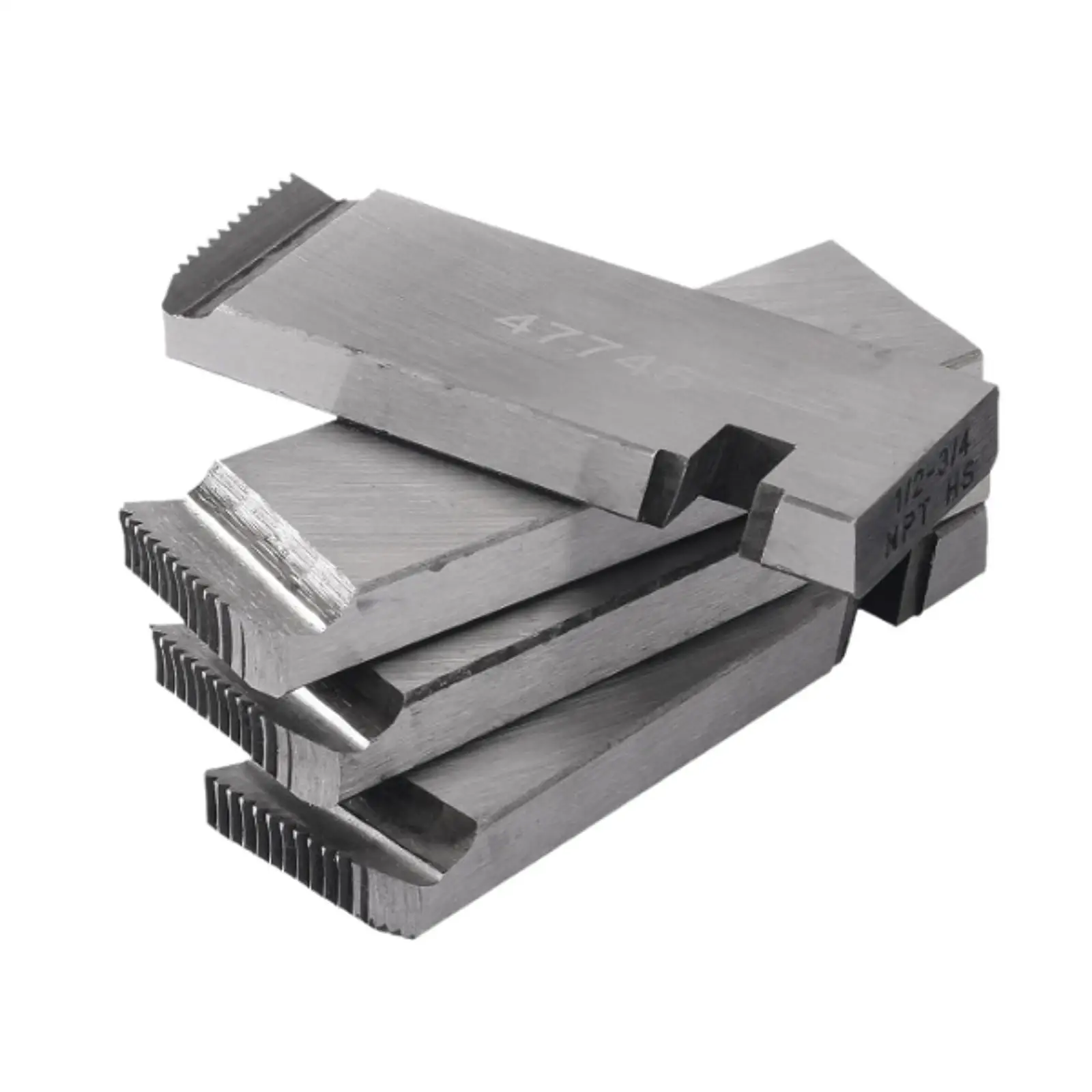 Silvery Threading Machine Dies Set Alloy Steel NPT Right Handed Professional Pipe Threader Tools for Plumbers