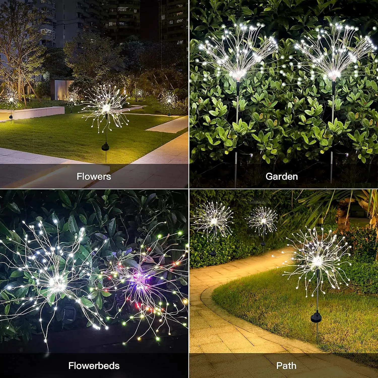 أضواء الحديقة الشمسية في الهواء الطلق ، أضواء المناظر الطبيعية الزخرفية للممشى ، الفناء ، 200LED #4