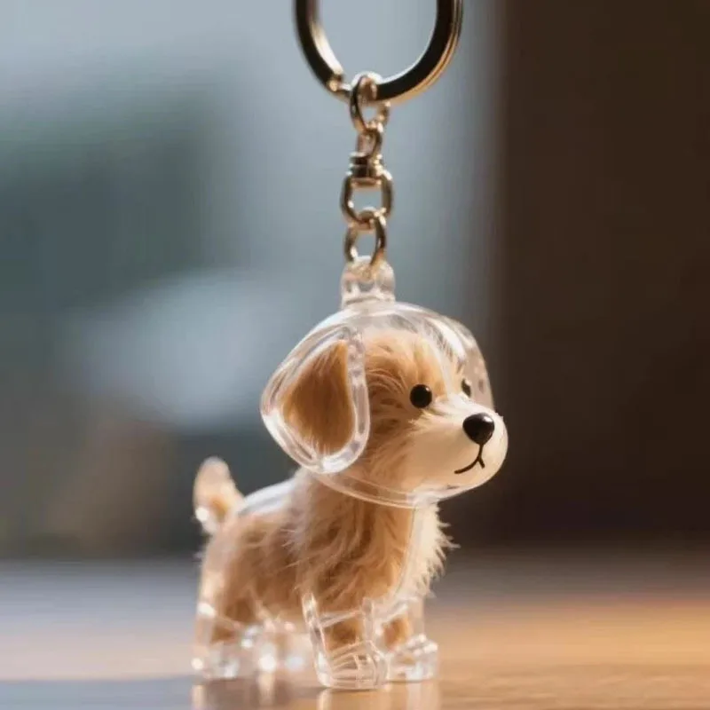 Transparent Dog Shaped Keepsake Pendant, Memorial Gift