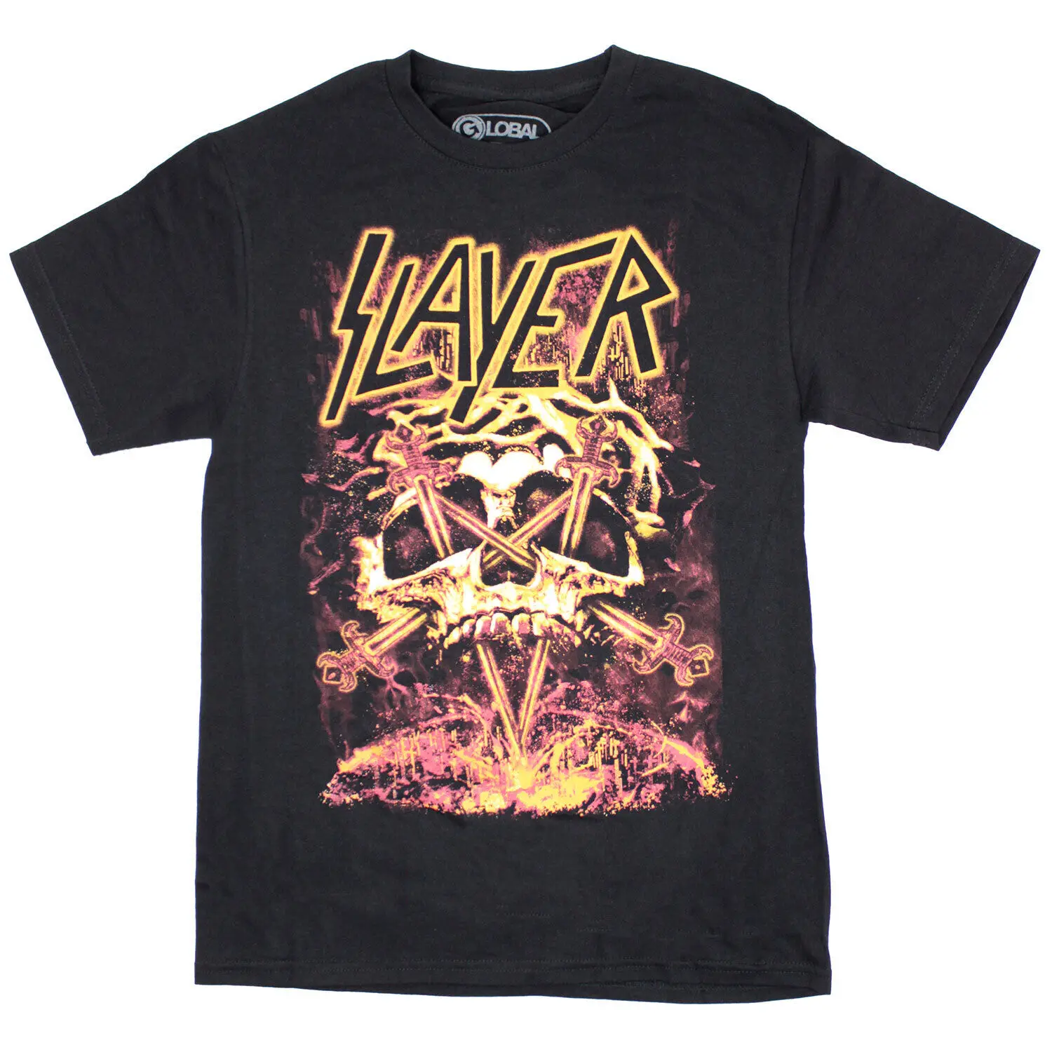 

Men's Slayer Magma Skull T-shirt Small Black