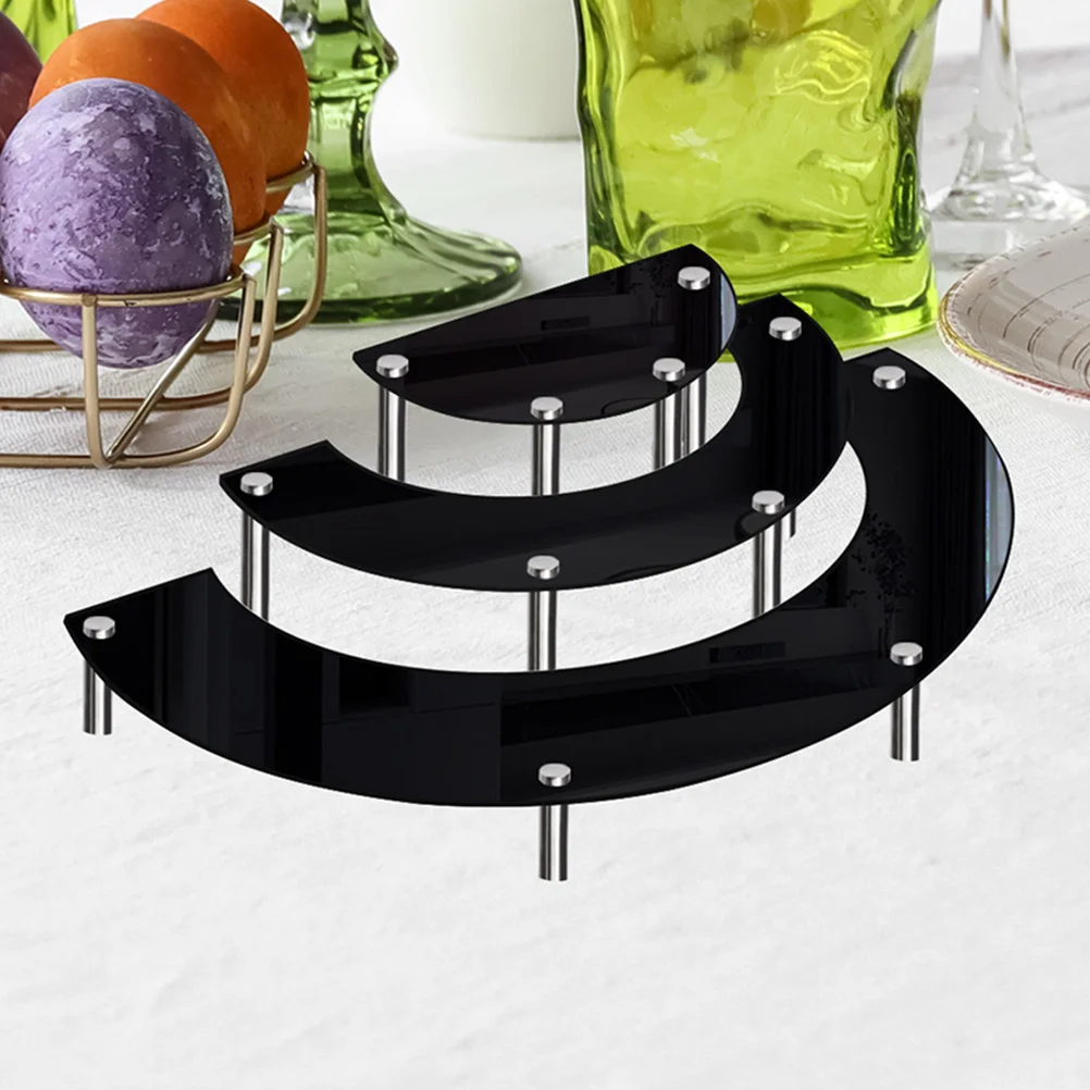 Three-dimensional Cake Display Stand Shelves Pastry Serving Platter Acrylic Cupcake Large