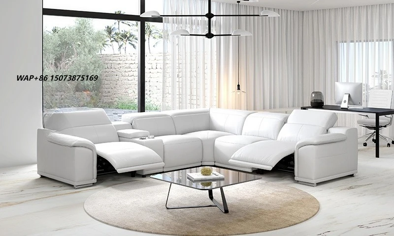 Recliner Sofa With Storage Console and Wireless Charger