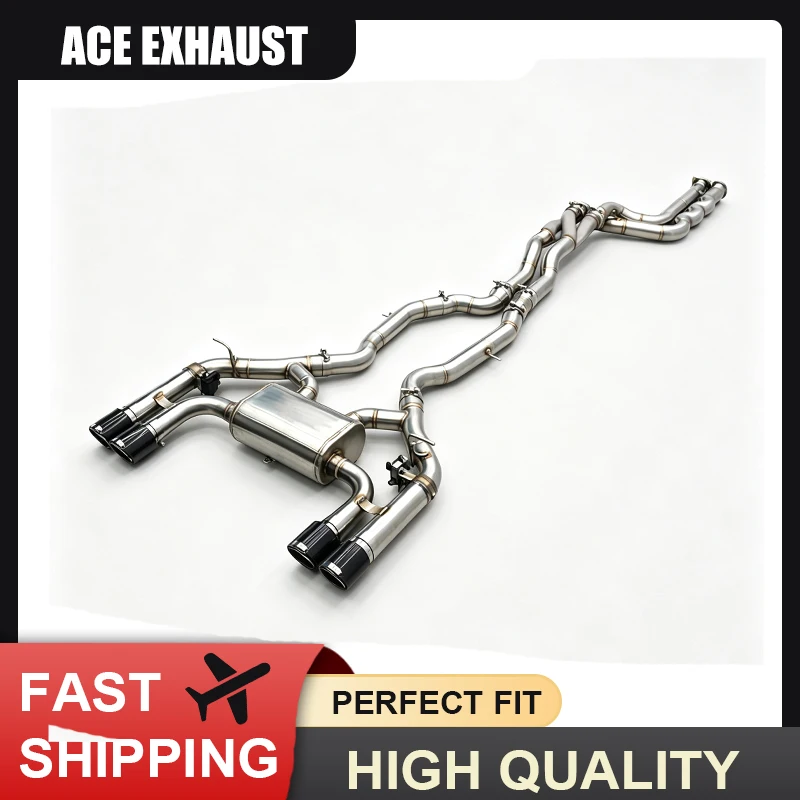 Exhaust for BMW M2C F87 S55 3.0T Catback 2018-2023 with Z-pipe Resonator Stainless Steel Equal Length Valvetronic Exhaust System