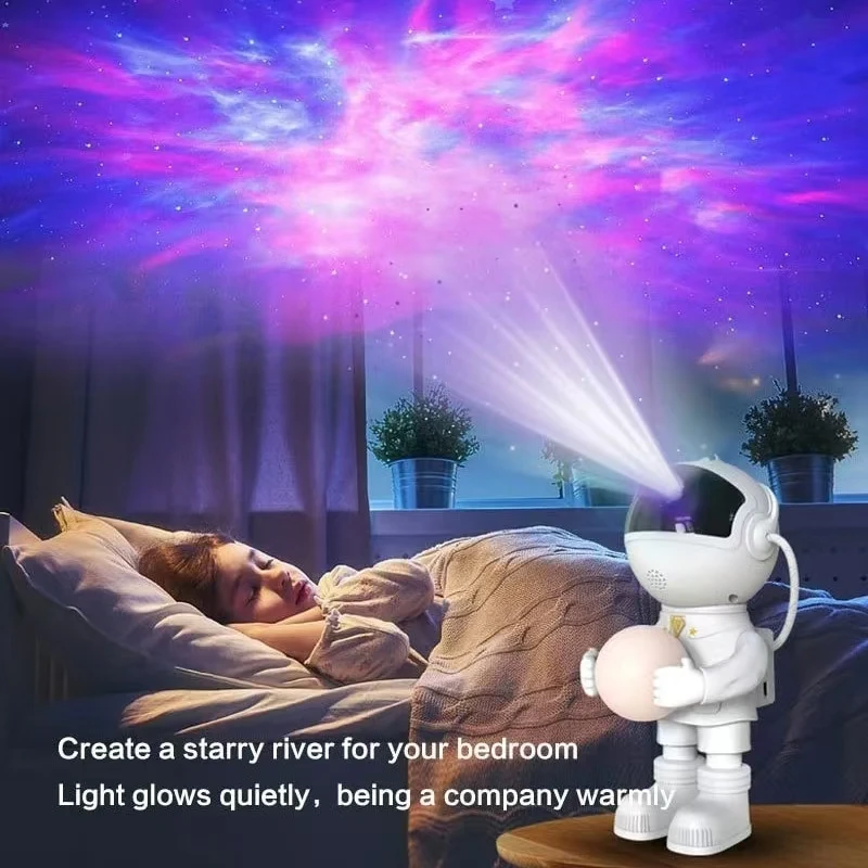 Usb Astronaut Starry Sky Projection Night Light Lamps LED Full Star Atmosphere Night Light Decoration Bedroom Party Kids Gift