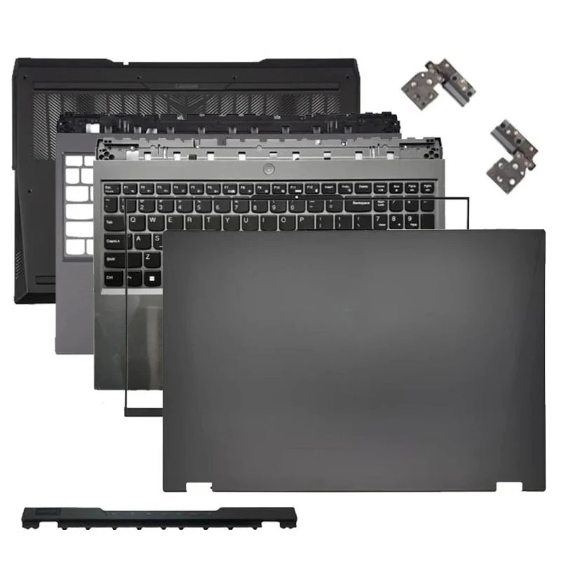 New LCD Back Cover For Legion 5 Pro 16ACH6 16ACH6H 16ITH6 16ITH6H 2021 Bezel Palmrest Bottom HingeCover Hinges HY660 AM1ZV000700