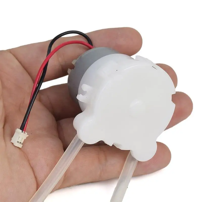 Hot 1Pcs DC 5V 6V 500 Metal Brush Geared Motor Micro Peristaltic Pump Dosing Liquid Water Squeeze Pump For Lab Ink Sampling Pump