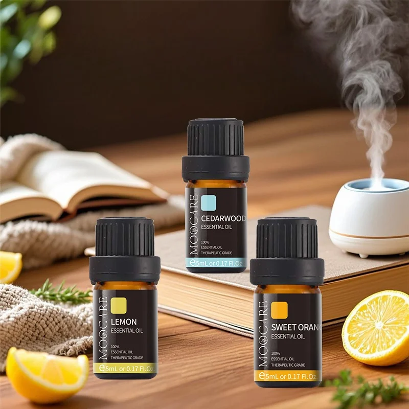 Aromatherapy Essential Oil Set 20Pcs 5ml Rose Lavender Sandalwood Jasmine for Humidifier Candle Making Home Scent Craft Supplies