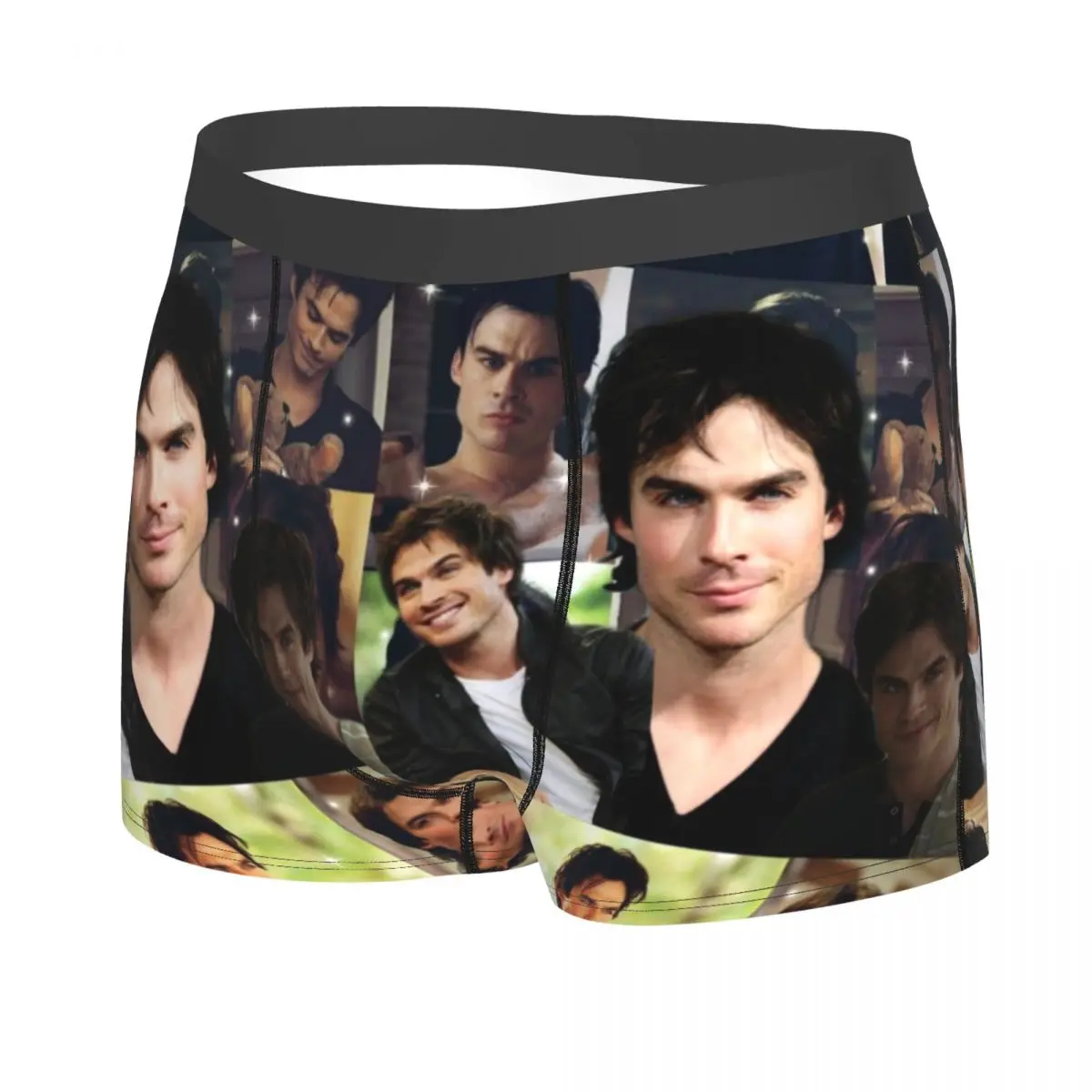 Damon Salvatore The Vampire Diaries TV Show Underwear Male Print Stefan Salvatore Collage Boxer Shorts Panties Briefs Underpants