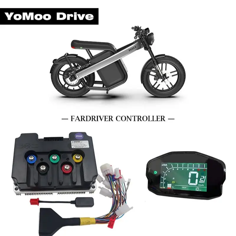 

Fardriver ND841000 84V 450A Peak 1000A Controller FOC PMSM BLDC Motor Controller with DKD Display For 6KW-10KW Electric Motor