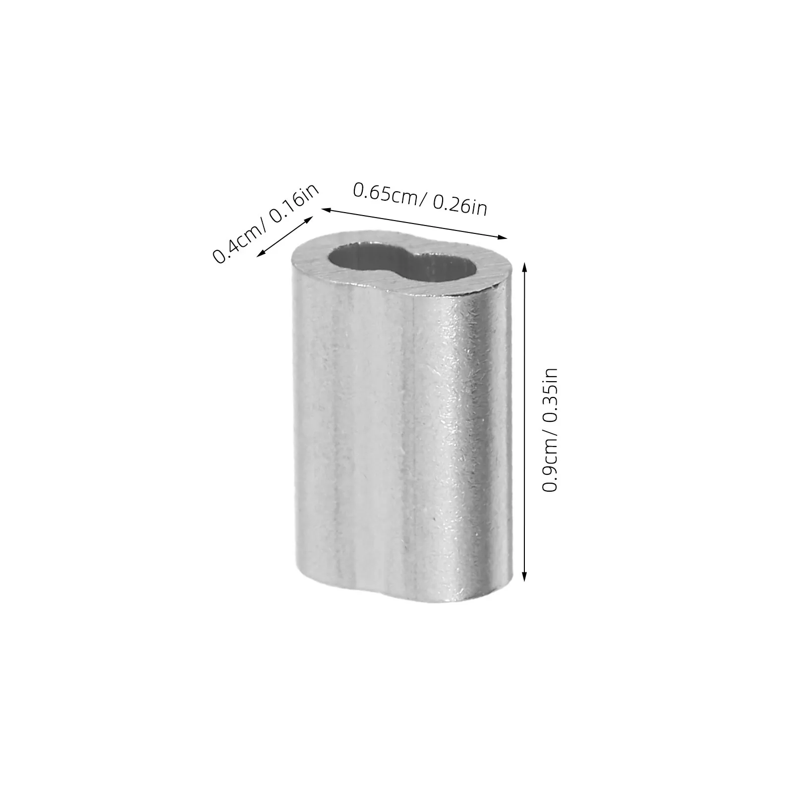 200Pcs Aluminum Crimping Loop Sleeves Double Barrel Wire Rope Ferrules for Cable End Loops Deck Railings Fishing Farming