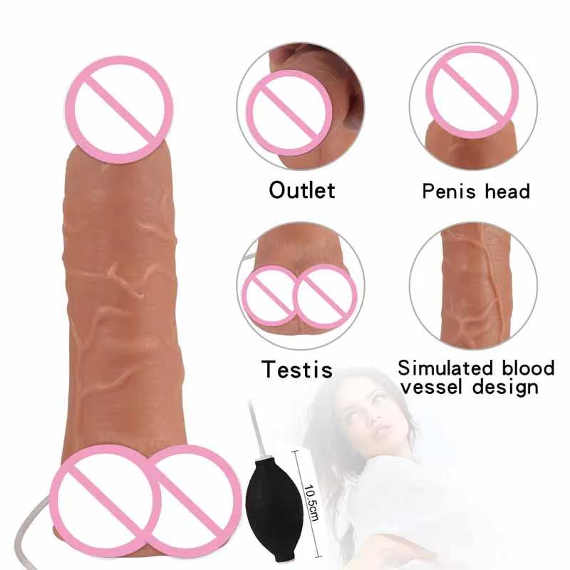 Realistic Squirting Dildo Ejaculating Penis for Beginners with Strong Suction Cup,Soft Dildo for Women G-Spot Anal Prostate Play