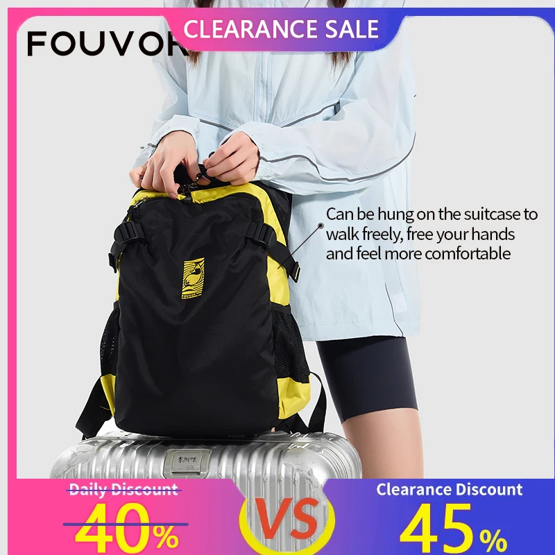 

Fouvor Travel Backpack Trend Casual Large Airplane Cabin Backpacks Women Teenage Youth Fashion Lightweight Nylon Bags 3003-14
