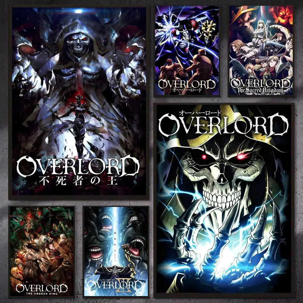 Anime O-Overlord The Undead King Poster Modern Aesthetic Gaming Room Decor Canvas Wall Art Poster Cool Room Stuff