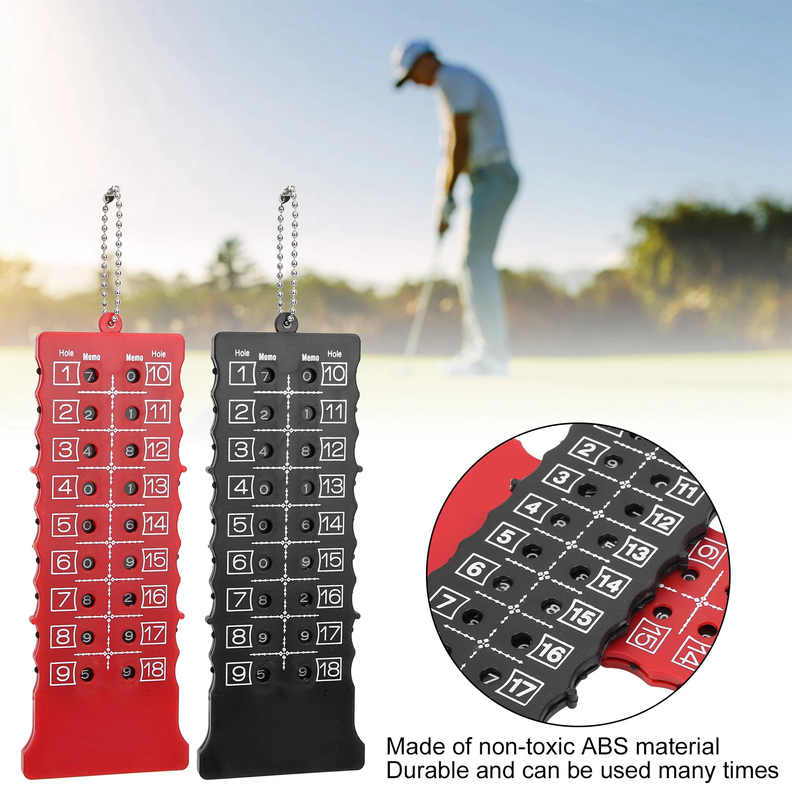 18 Hole  Score Counter Scoreboard Training Practice Competition Accessory Black+Red  Accessory  Score Indicator