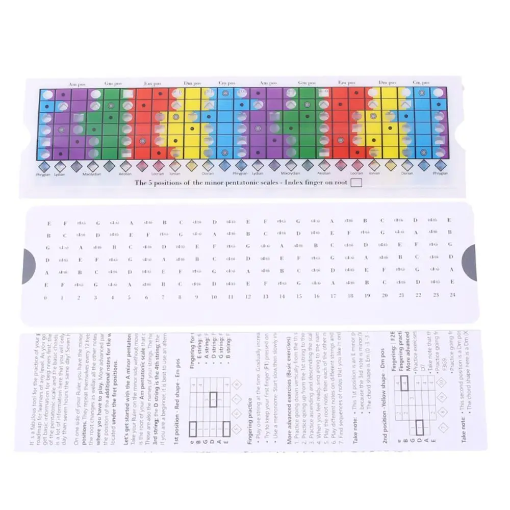 

Fingerboard Scale Pentatonic Sliding Ruler Diatonic and Mode Learning Tool Guitar Scales Ruler Professionals Music Theory