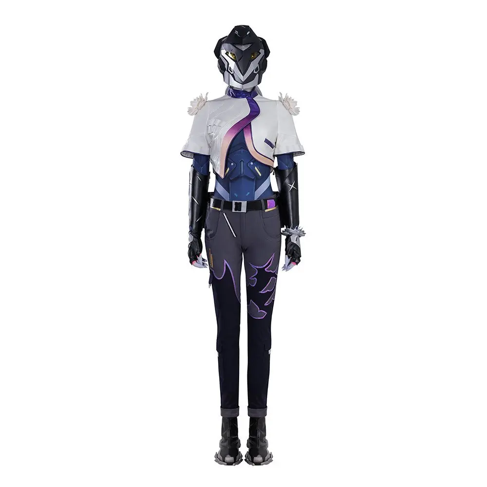 

Valorant Vyse Cosplay Costume Full Set and Helmet Boots Women Game New Skin Vyse Outfit Christmas New Year Suit Custom Size