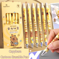 6Pcs Cute Capybara Panda Gel Pens Set Erasable Pens Office School Supplies Kawaii Aesthetic Stationery