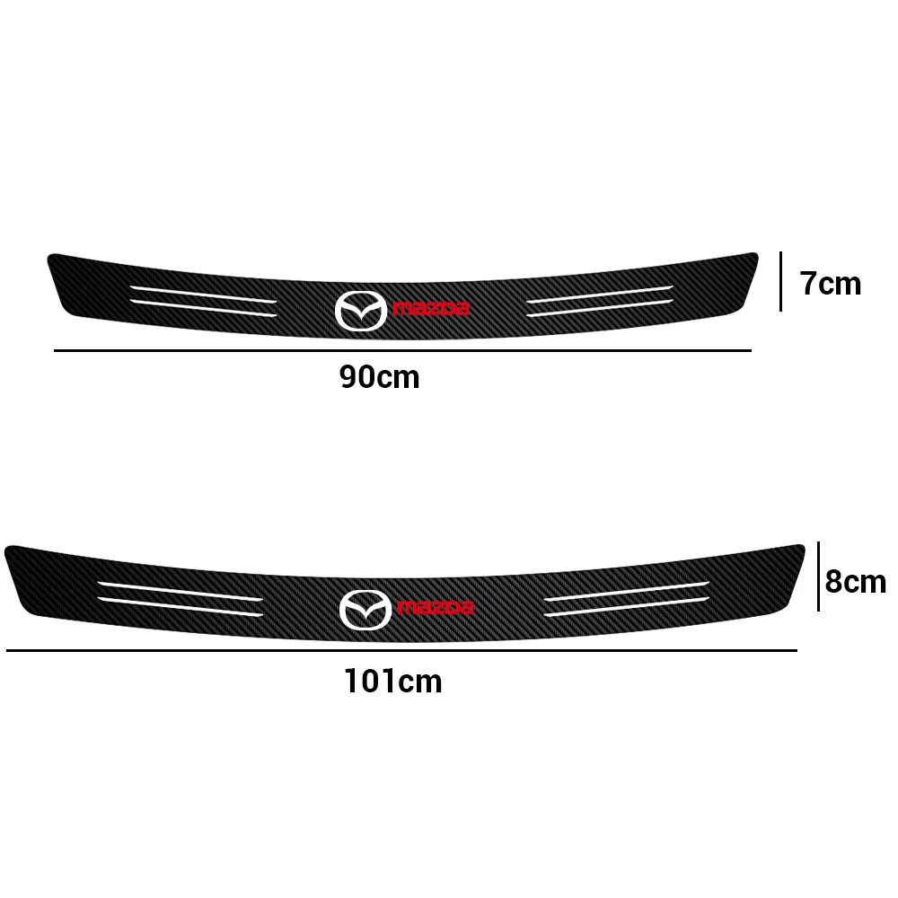 1Pcs New Carbon Fiber Car Styling Trunk Load Edge Emblem Stickers For Mazda 3 Bk 6 Gh CX-5 CX30 MX-5 2 5 CX-3 GJ GL CX-8 MS RX-8