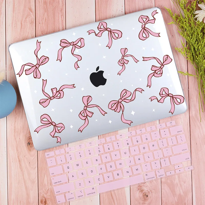 Imagem -04 - Lovely Bows Ribbon Printing Case Adequado para Macbook Air m2 m3 136 15.3 Polegada A2681 A2941 A3113 A3114 2023 Pro 13 14 A2338 A2992 A2442