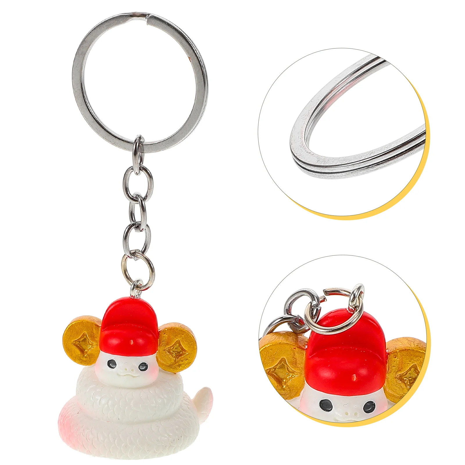 

Snake Keychain Chinese New Year Charms Pendant Car Ring Bag for Handbags Ornaments Decorations Cartoon Japanese