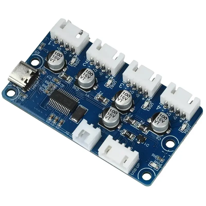 N35R-USB 2.0 Hub Module DC 5V 1-To-4-Port HUB Free Drive USB Splitter Electronic Development Expansion Board XH2.54MM