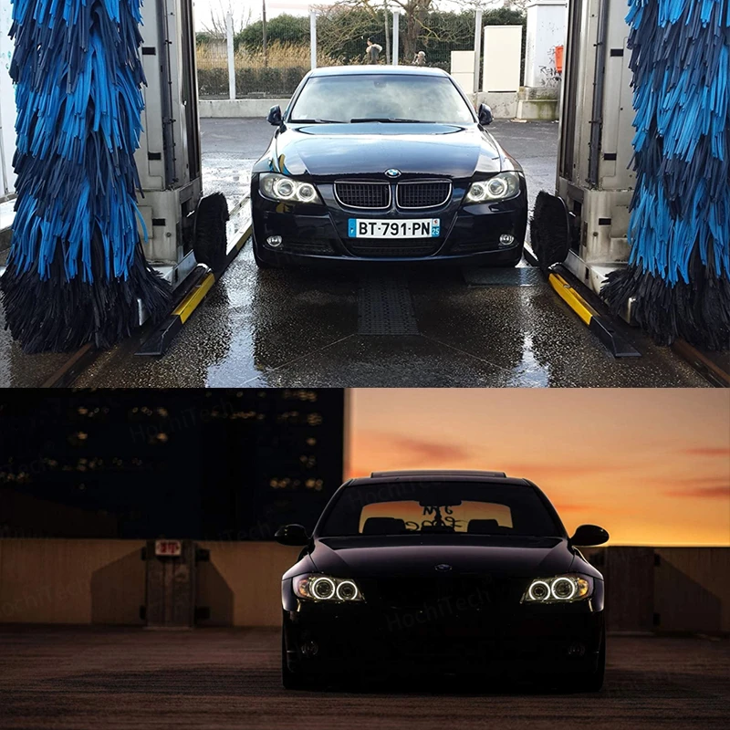 Светодиодные габаритные фонари 6000K с ангельскими глазками для BMW 3 серии E91 E90 Pre LCI Xenon Headlight 2004 ~ 2008 328i 325xi 335xi 2007 2006