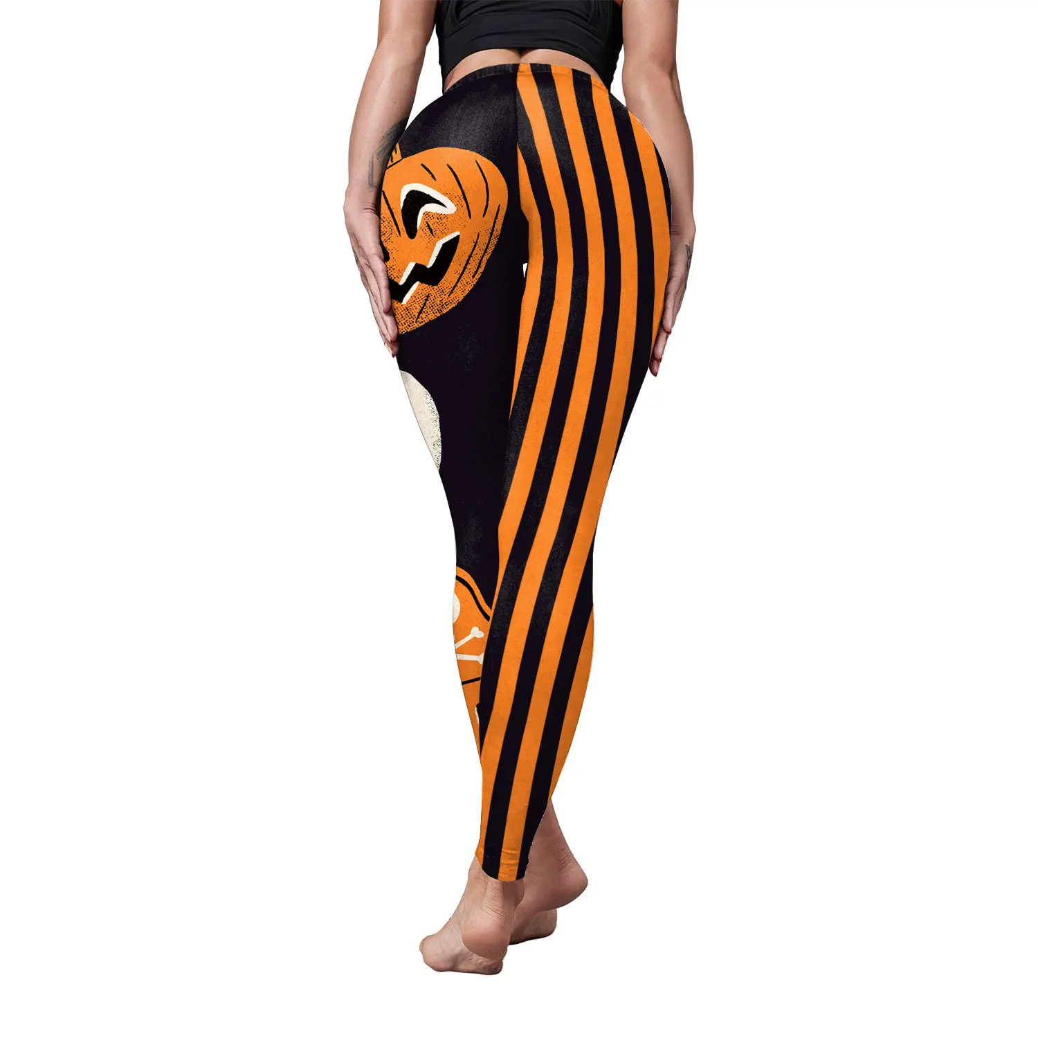 Halloween pumpkin outfits pantalones de mujer Jack O Lantern