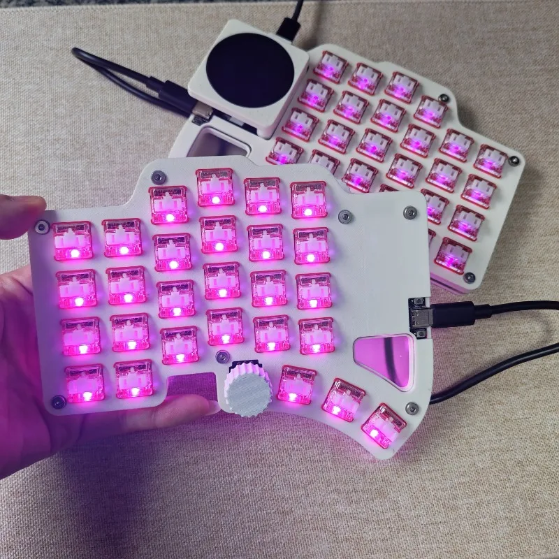 Dilemma Max Lowaxis Split Keyboard Kit Custom Wired ChocV1/V2 RGBhot-swap Fdm PrintingKnob Touchpad Simulate Mouse Support Vial