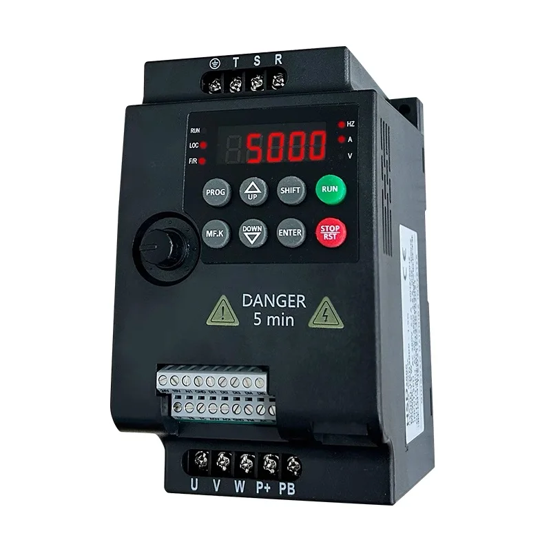 220V 1-3PH 380V 3-3PH Economical VFD Inverter Variable Drive Converter 0.75KW/1.5KW/2.2KW/5.5KW Spindle Motor Speed Controller