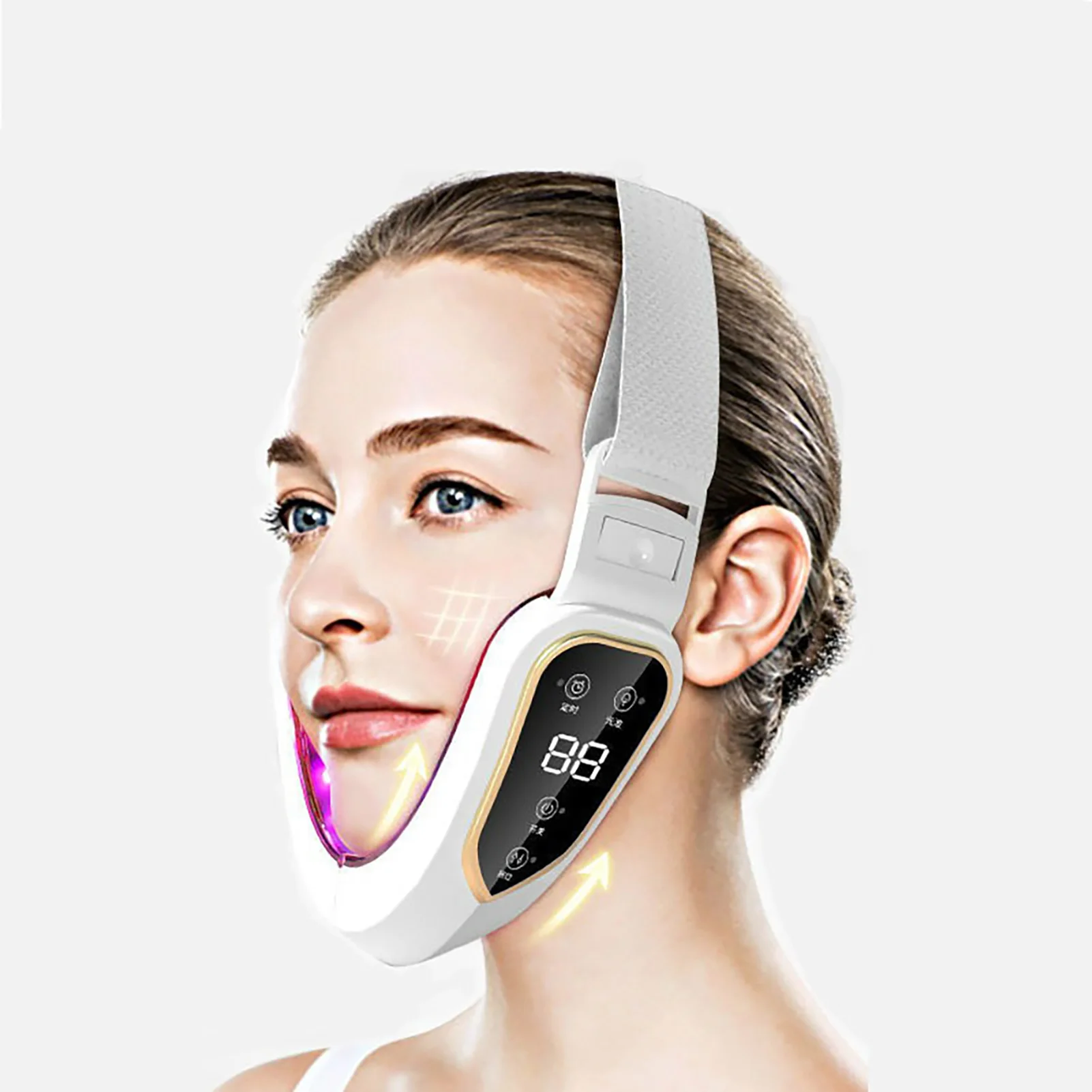 Appareil de Lifting du Visage à LED, Thérapie Photonique, Ohio eur à Vibrations Amincissant, Double Menton V, en Forme de Visage, Machine à Ceinture pour Joues