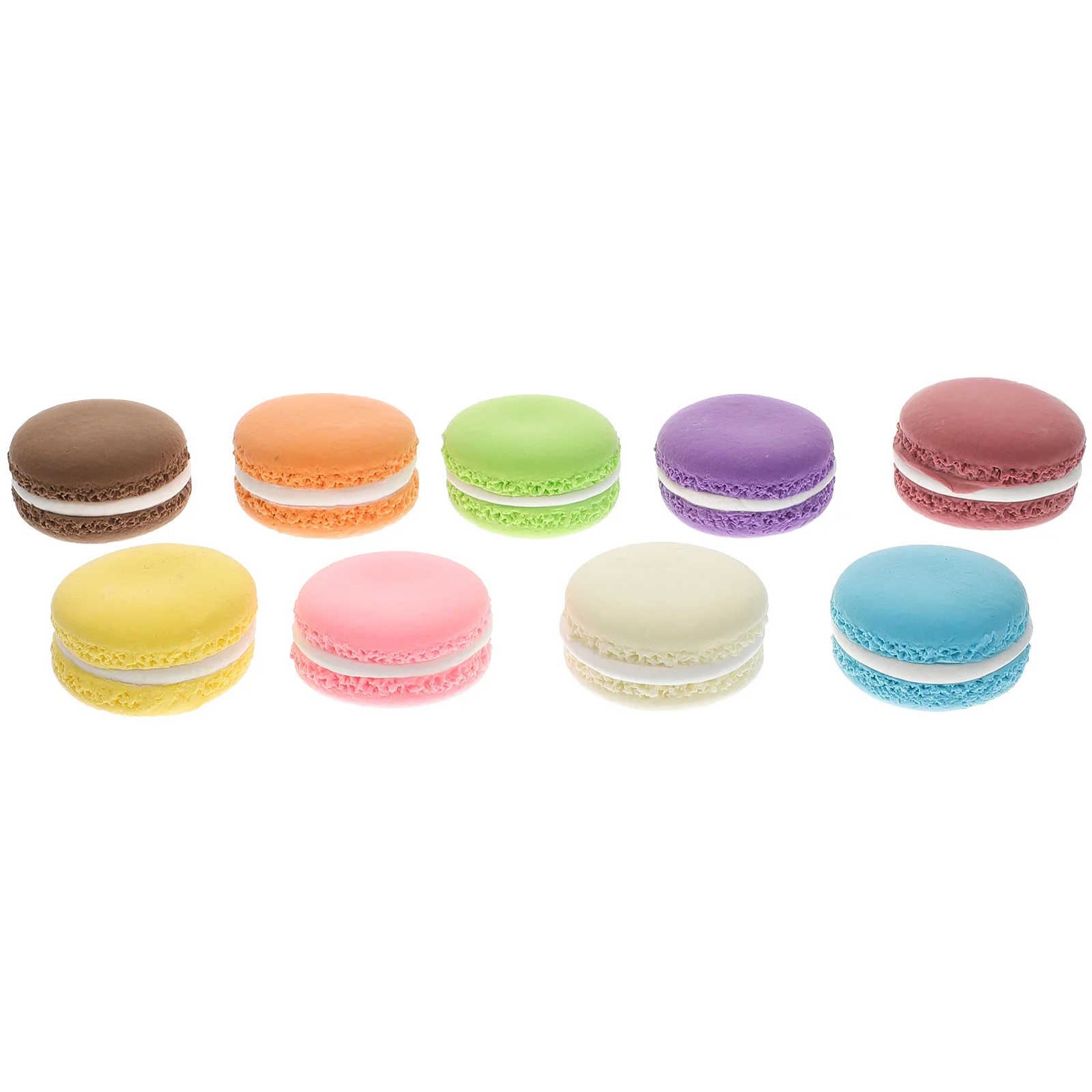 9 Pcs Paper Cup Cake Model Cracker Realistic Macaron Clay Fake Bread Models Photo Prop