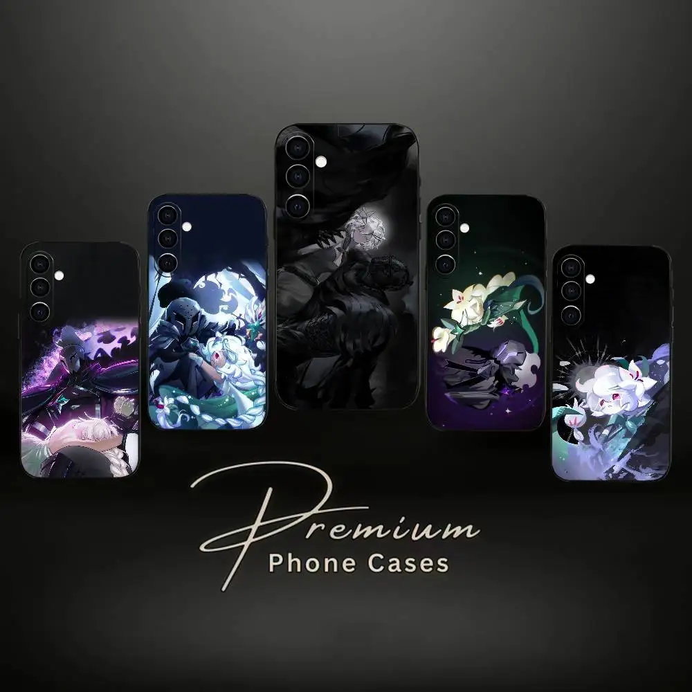 White Lily Cookie Silent Salt Cookie game Character Phone Case Silicone Soft For Samsung Galaxy A73,A72,A71,A70,A53,A52,A51